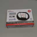 GE Modern Loop Rabbit Ears Indoor TV Antenna, 15 inch Extendable Dipoles, 4K 1080P VHF UHF, Tabletop Antenna, Digital HDTV Antenna, Smart TV Compatible, 4ft Coaxial Cable, Black, 33675