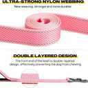 Fida 6 FT Heavy Duty Dog Leash with 2 Comfortable Padded Handles, Traffic Handle & Advanced Easy Snap Hook, Reflective Walking Lead for Large, Medium & Small Breed, Pink