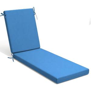 78 inch Chaise Lounge Cushion for Outdoor Furniture, Waterproof Fade Resistant Lounge Deck Chair Cushions for Patio Lawn, 78x24x3 Inch, Blue