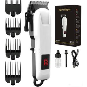 RUIM Professional Hair Clippers for Men, Cordless & Corded Barber Clippers, Rechargeable Haircut Kit with Adjustable Lever & Guide Combs for Home Hair Cutting and Grooming