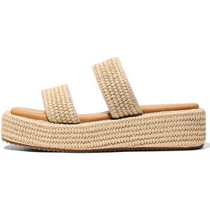 Erocalli Platform Sandals Women Cute Wedge Espadrilles Slip on Summer Beach Raffia Vacation Sandal Comfortable Open Toe Dressy Shoes 7
