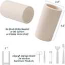 Organic Diatomite Toothbrush Toothpaste Makeup Brushes Razors Holder Bathroom Countertop Organizer Stand Cup Organizer (Beige)