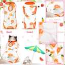 Nuanchu 2 Pieces Cat Recovery Suit Kitten Recovery Suit E-Collar Alternative for Cats and Dogs Abdominal Skin Anti Licking Pajama Clothes Sets(Small,Fruit Style,Colorful)