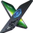 TORRAS Magnetic SlimFit for iPhone 15 Pro Max Phone Case, UltraThin 15 ProMax Case Compatible with MagSafe, Matte Hard PC Cover Protective AntiFingerprint AntiScratch 2023, Black