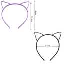 lasenersm 12 Pieces Plastic Cat Ears Headband Multicolor Cat Ear Headbands Headwears for Women Makeup Daily Decorations (At Least 10 Colors)