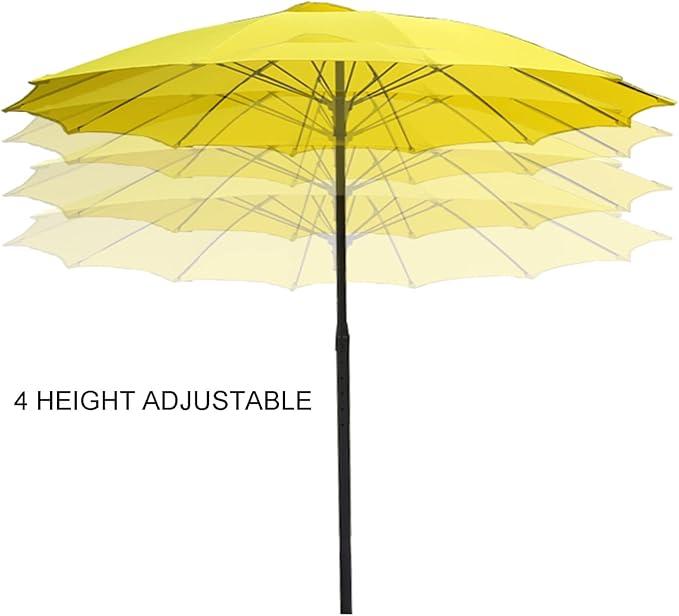 6.5ft Outdoor Patio Umbrella Garden Sunshade Parasol Sun Umbrella With Sturdy Pole And Fade Resistant Canopy,Yellow