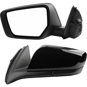 Dasbecan Left Driver Side Mirror Compatible with Chevrolet Chevy Impala 2014-2019 Manual Folding Power Glass Non-Heated Black 3Pins Replaces 22936946