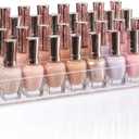 STORi Multi-Level Nail Polish Bottle Holder | Clear Plastic Organizer Rack for up to 40 Nail Polish Bottles, Rectangular 4 Tiered Vanity Display Stand for Makeup and Eyeshadow Palettes | Made in USA