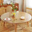 Warmstar Clear Table Protector 2mm Thick, Dia.60Inch Round Clear Table Cover Protector, Plastic Table Cover, Clear Desk Mat Desk Pad, Desk Protector Mat for Coffee Table, Writing Desk, Dining Room