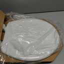 Mayfair Linden Slow Close Toilet Seat, Non Slip Heavy Duty Wood, Easy Install, Round, White