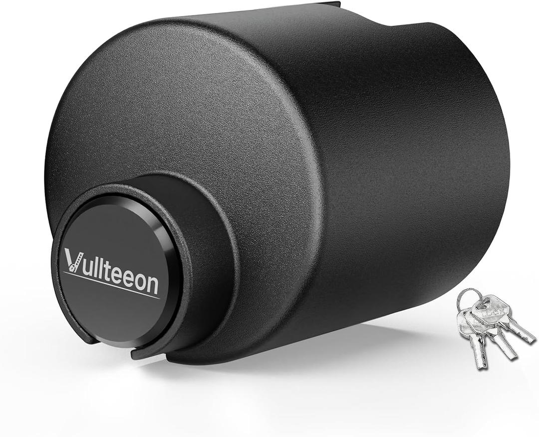 Trailer Hitch Locks for 2-5/16", 2", 1-7/8" Couplers, New Model Universal Super Compatibility Coupler Lock, Anti-Theft Steel Tongue Lock for Boat, RV, Trailers, Camper (black)