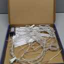 woohaha Christmas Snowman Pathway Lights,200 LED Plug in Garden Outdoor DecorationsWaterproof String Lights with 3 Snowman Stakes Light for Garden Walkway Yard Driveway Lawn Party Decor (White)