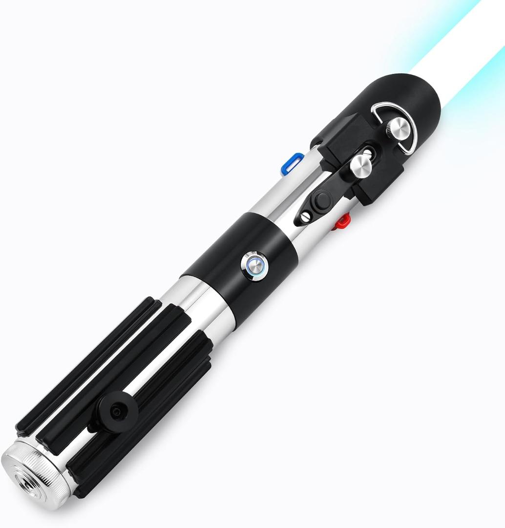 Lightsaber Dueling Light Saber with 12 RGB Colors 16 Sound Fonts and Motion Control, Force FX Lightsabers with Premium Metal Handle and Replaceable Blade, Light Sabers for Adults, Kids