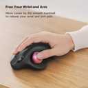 Nulea M501 Wireless Trackball Mouse, Rechargeable Ergonomic, Thumb-Controlled, Smooth Precision, 3-Device Connect (Bluetooth/USB), Fits PC, Laptop, Mac, WindowsDusty Pink