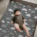 Stretchy Pack and Play Fitted Sheets: 2 Pack Mini Crib Sheets 38x26 - Soft Cozy Material - Fits Most Playards and Travel Playpens, Pack n Play, Nursery Daycare Bedding Essentials, Whale Cloud Print