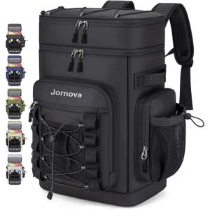 Insulated Cooler Backpack, 40L Leakproof Backpack with Double Compartments for Men & Women, Large Lunch Cooler for Camping, Beach, Travel, Picnic, Up to 48 Cans, Standard