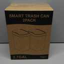 Vanpopubs 2 Pack 2.7 Gal Bathroom Trash Can with Lid, Automatic Trash Can Small Smart Garbage Can Touchless, Slim Motion Sensor Waterproof Plastic Trash Bins for Bedroom Office Kitchen Toilet (White)