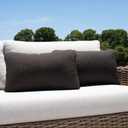 Outdoor Lumbar Pillow Set of 2 with Inserts, Outdoor Throw Pillow Water Resistant for Patio Furniture, 12x20 Inch Outdoor Pillows with Removable Zipper Cover