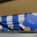 LOTTAFUN 6ft Beach Umbrella - Heavy Duty Wind Resistant UV 50+ Portable Sun Shade with Sand Anchor & Carry Bag, Outdoor Folding Umbrella for Beach, Pool, Patio, Garden (Blue strip) No Tilt