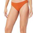Amazon Essentials Women's Light-Support Tie Halter Bikini Swimsuit Top  (Terracotta, M)