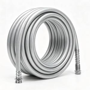 5/8" x 50 ft Hybrid Garden Hose - No Kink Leakproof Heavy Duty Flexible Lightweight Durable Water Hose - Male to Female Fittings for Reel Cart, Gardening, Lawn & Car Wash