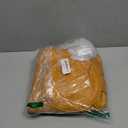 Louis Donn Moroccan Pouf Cover Unstuffed Waterproof Faux Leather Ottoman Foot Rest, Round Storage Bean Bag Chair for Stuffed Animals, Boho Floor Cushion for Living Room Patio, (Yellow)