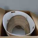 IRIS USA Large Top Entry Cat Litter Box, Hooded Privacy, Beige/White