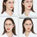AEZUNI Oversize Square Reading Glasses for Women Oversized Trendy Large Readers 1.0 1.5 2.0 2.5 3.0 3.5 (Pink,100)