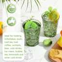 Minatee 100 Count Plastic Cups Disposable Fancy Cups Heavy Duty Wine Cocktail Glasses for Mother's Day, Wedding, Graduation, and Birthday Party Plastic Drinking Tumblers(Olive Green,10 oz)
