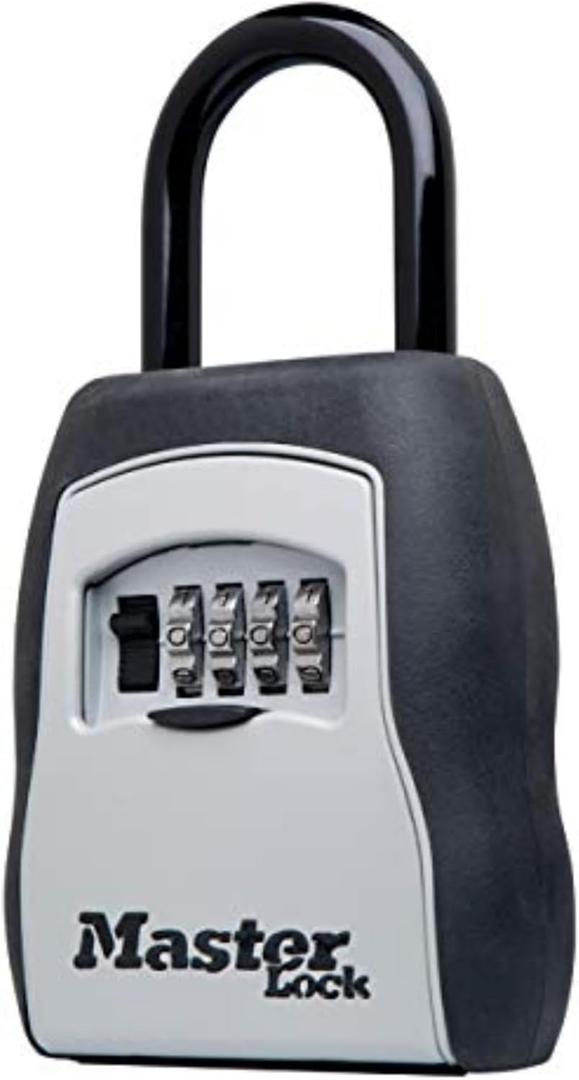 Master Lock Key Lock Box, Outdoor Lock Box for House Keys, Key Safe with Combination Lock, 5 Key Capacity, 5400EC, Black (1 Pack)