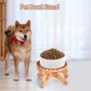 Drink Dispenser Stand, Beverage Dispenser Stand and Plant Stand, Fit Max 7.87 Inch Diameter of Glass Drink Dispenser, Plant Pot, Water Jugs, Water Pitcher and Containers, Natural Bamboo Wood