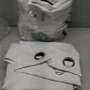 NICETOWN 100% Blackout Window Curtain Panels, Cold and Full Light Blocking Drapes with Black Liner for Nursery, 84 inches Drop Thermal Insulated Draperies (White, 2 Pieces, 52 Wide Each Panel)