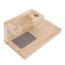 Nail Drill Bit Holder Wooden Organizer Storage Box, Keep Your Nail Drill Machine Bits Neat and Organized with this Holder, Featuring Nail Drill Bit Organizer 20 Small Round Holes