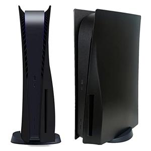 Disc Edition Face Plates Cover Skins Shell Panels for PS5 Console, Accessories for PlayStation 5 Protective Shell Replacement Faceplate (Black)