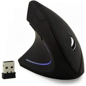 Wireless Mouse Ergonomic Vertical Left-Handed Mouse Ergo LED Light High Precision Optical Cordless Lightweight Left Hand Mice Women Men Gift for PC Computer Laptop Mac Office,1600 DPI,Side Buttons (Black 1)