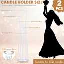 Vesici 2 Pcs 5 Arm 46.4 x 8.7 Inch Acrylic Candelabra Centerpieces for Wedding Table Clear Tall Candlesticks Holder Large Acrylic Candle Holder for Ceremony Floor Home Dinner Party, Fit 0.8 LED Candle