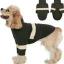 Medium Dog Sweater for Small Medium Dogs, Winter Fall Turtleneck Pullover Easy On/Off Pet Coat, Ultra Soft Warm Fleece Sweatshirt for Dog, French Bulldog, Beagle, Green M