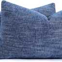 decorUhome Chenille Decorative Throw Pillow Covers 12x20 Set of 2, Lumbar Farmhouse Textured Neutral Solid Accent Pillow Covers for Couch Sofa Bed Living Room Home Decor, Navy Blue