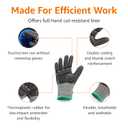 Amazon Basics Impact Protection Work Gloves - Cut Level A2, ANSI Level 4 Abrasion, Touchscreen Compatible, 15G Sandy Nitrile Palm, Large, 100 Pack, Black with Green Edge (Black, L)