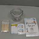 Roowest Baby Shower to Baby Advice Cards for New Parents to Be - Tip Jar Sign for New Parents 60 Parenting Advice Cards 10 HB Pencils 2 Cute Stickers 1 Pet Bottle for Guests Games(Blue Bear)