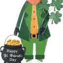 hogardeck St Patricks Day Decorations Outdoor, Irish Leprechaun Decorative Garden Stakes for St Patricks Day Decor, Happy St. Patrick's Day Decorations with Shamrock Gold Pot for Home Yard Porch Lawn