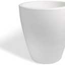 Elly Décor 23 inch Planter for Garden with Drainage, Large Round, Lightweight & Extremely Durable, Deck Indoor/Outdoor Plastic Pot, 23.6" x 21.6"x14, White