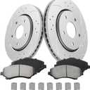 Front Brake Kit Compatible with 2008-2016 Dodge Grand Caravan