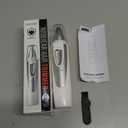 Ear and Nose Hair Trimmer Clipper - 2026 Professional Painless Eyebrow & Facial Hair Trimmer for Men Women,Battery-Operated Trimmer with IPX7 Waterproof,Dual Edge Blades for Easy Cleansing White