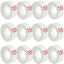 BUOFPK Invisible Tape,12 Rolls Tape Refills Bulk, Writable Tape 3/4 X 1000 Inches, Matte Transparent Tape for Dispenser, School Office Home Supplies for Labeling Gift Wrapping,Craft