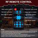 Treela Red Laser LED Light Projector Outdoor Star Projection LED Projector with Remote Waterproof Decorative Light for Garden Yard Party(Red Green Blue Color,Star)