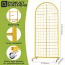 VGMiu Grid Wall Panel 1PCS Display Stand 2' x 5.2' FT Gold Grid Wall Panels Movable Retail Display Racks Floorstanding Gridwall Heavy Duty with Wheel for Art Craft Photo Displays Fair Trade Show