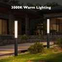 Outdoor Pathway Lights, 92 Inches Tall Bollard Light, 3000K Commercial Landscape Path Lighting, Mordern Led Bollards, IP65 Waterproof Pole Driveway Lights Wired for Sideway Garden Yard