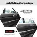 RT-TCZ Carbon Fiber Center Console Dashboard Panel Trim Inner Door Handle Cover Interior Trim Kit Decor Accessories for Jeep Grand Cherokee 2011-2020