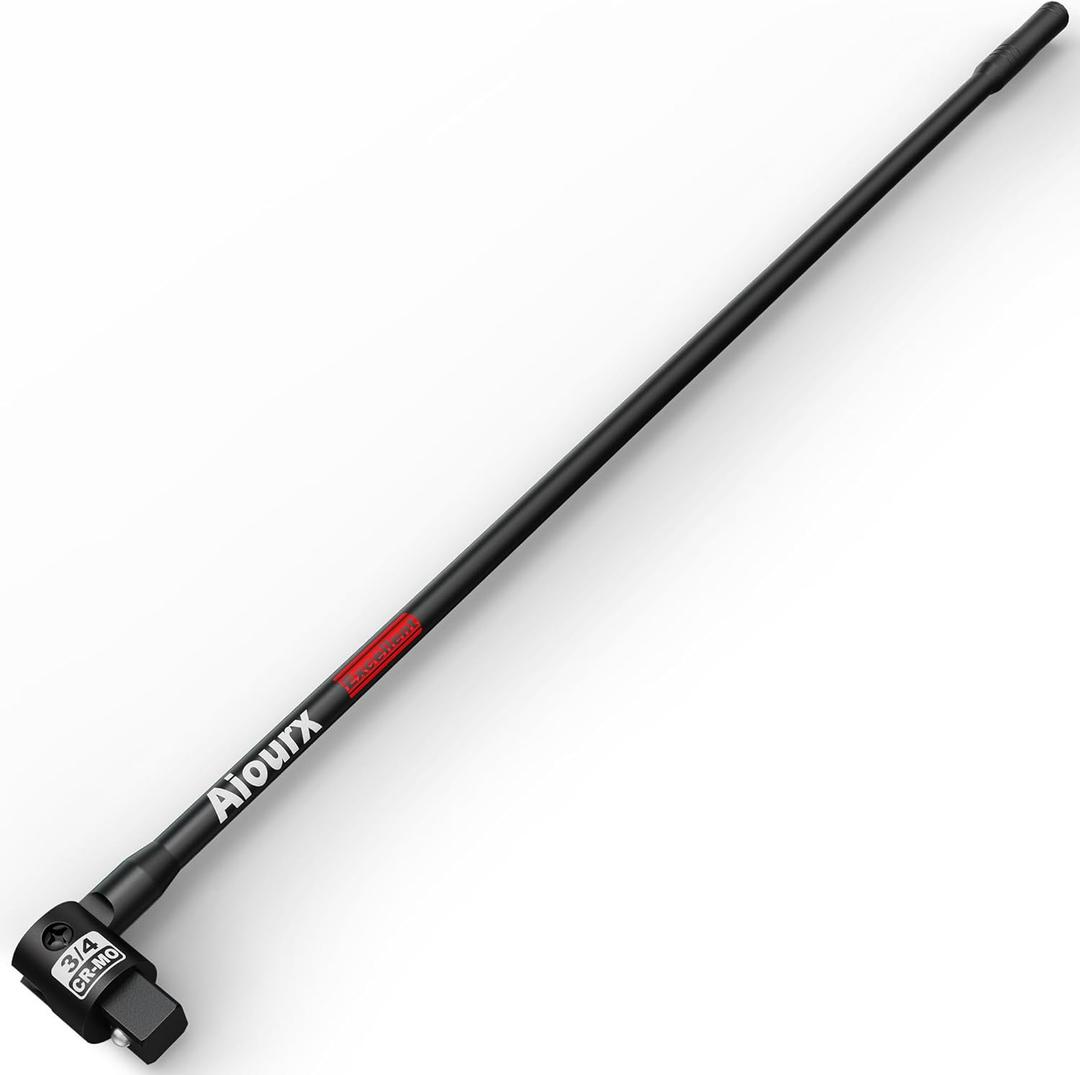 Aiourx 3/ 4” Drive 41 Inch Breaker Bar, Heavy Duty Head, Premium Chromium-Molybdenum Steel, Laser Etched Marking, for Vehicle Maintenance and Repair, DIY Processing Manufacturing